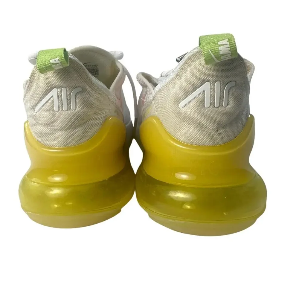 Nike Women   Air Max 270 White Yellow Coral Sneakers